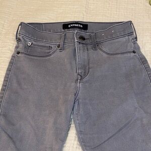 Women’s Express Mid-Rise Grey Denim Legging Pants